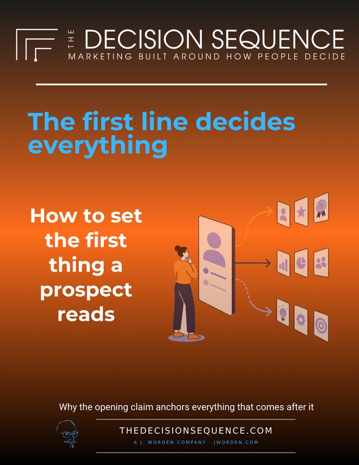 How to set the first thing a prospect reads cover