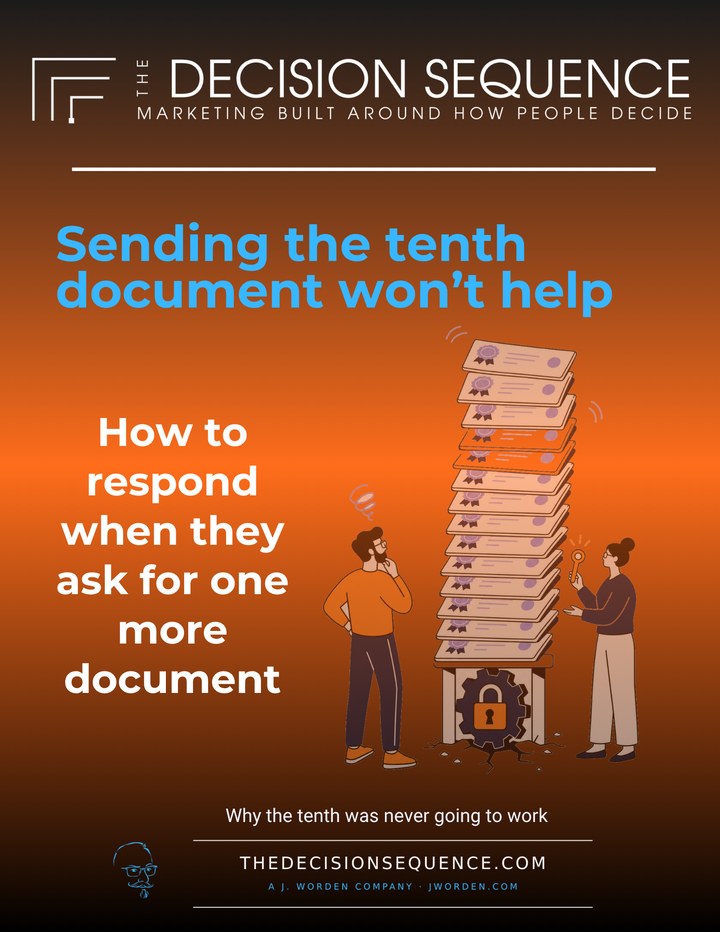 How to respond when they ask for one more document cover